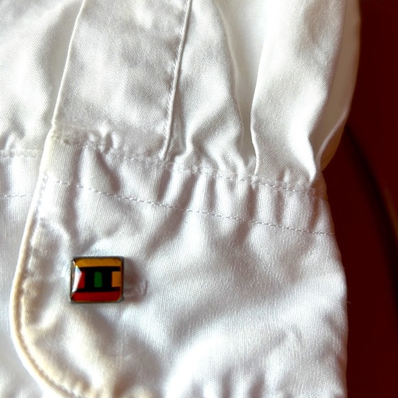 Wilke-Rodriguez men’s white long sleeve with artistic buttons szL - Picture 7 of 7